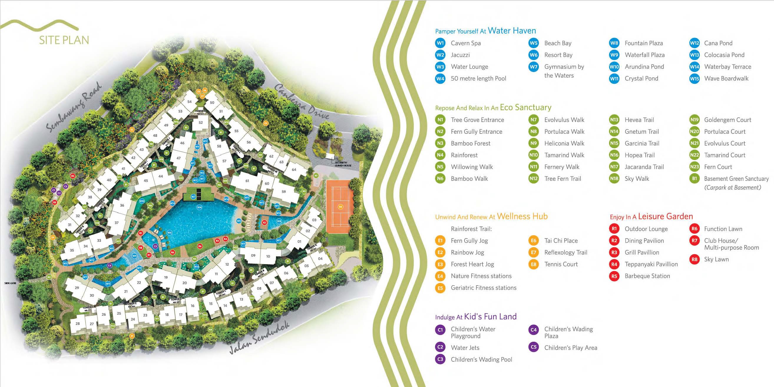 Canberra Residences Site Map